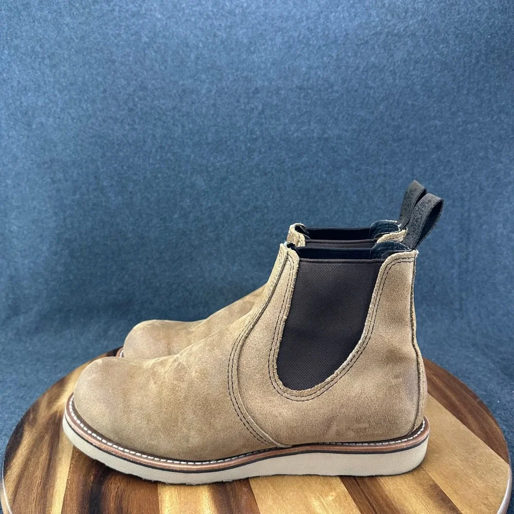 Red Wing 3192 Classic Chelsea Boots Hawthorne Muleskinner Tan Mens 9.5 D USA